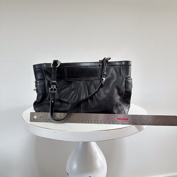 Vintage Coach Soft Black Leather Purse F13759 - Picture 4 of 8